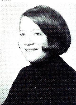 Debra posing in the yearbook, 1970