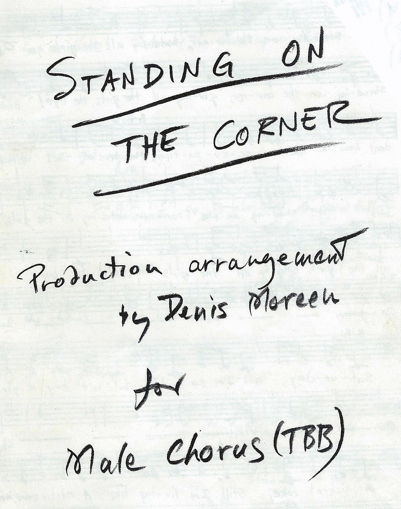 Standing on the Corner Cover - 1963